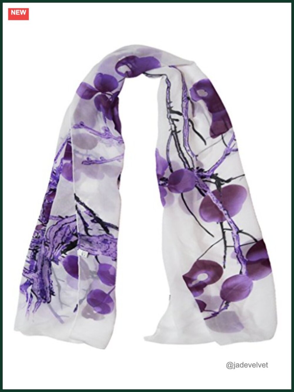 Chiffon Long Neck Scarf Head Hair Wrap Soft Lightweight Floral